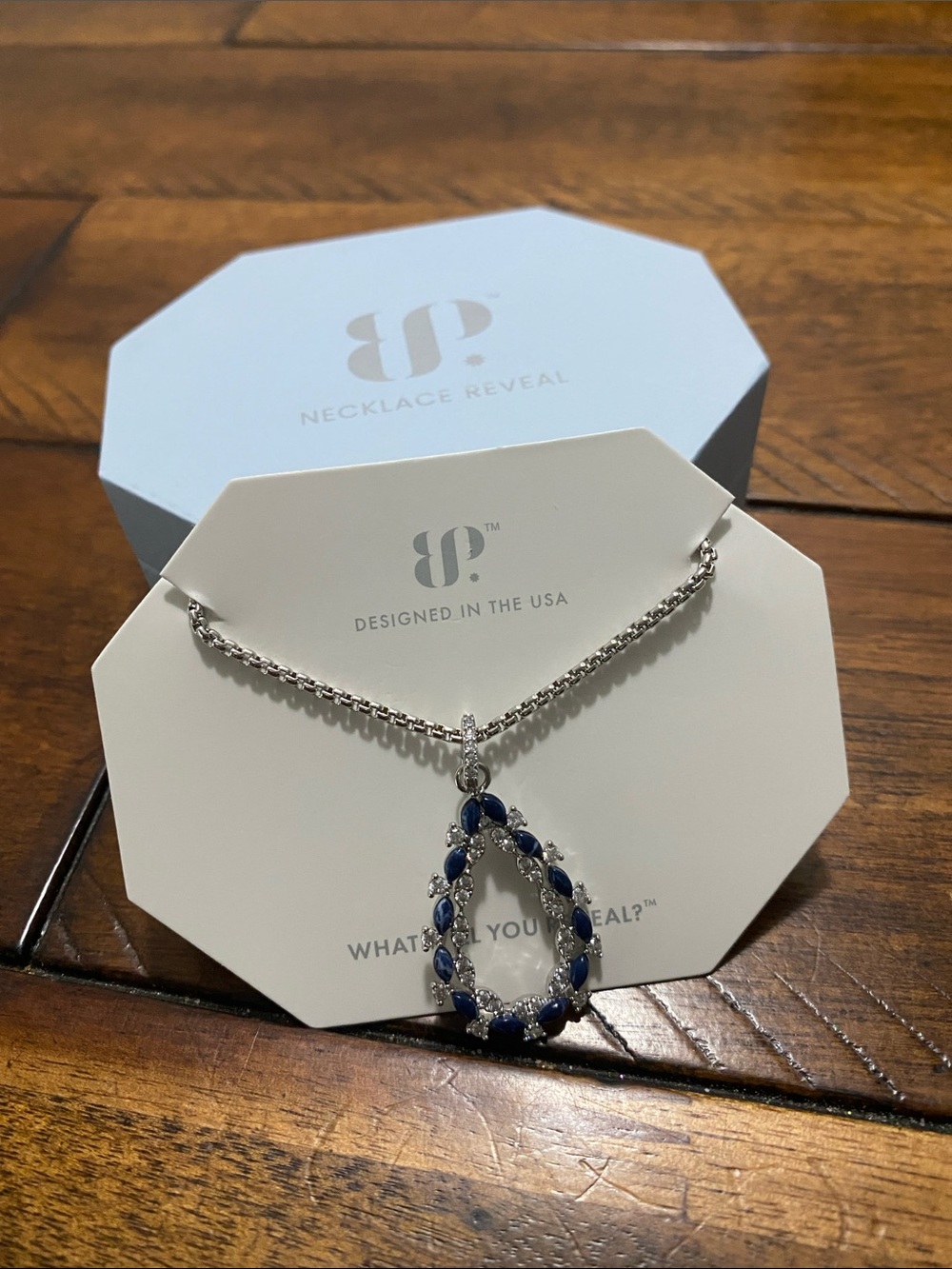 Bomb Party OG Originals Necklace - Lapis Magnesite - Rhodium Plating
